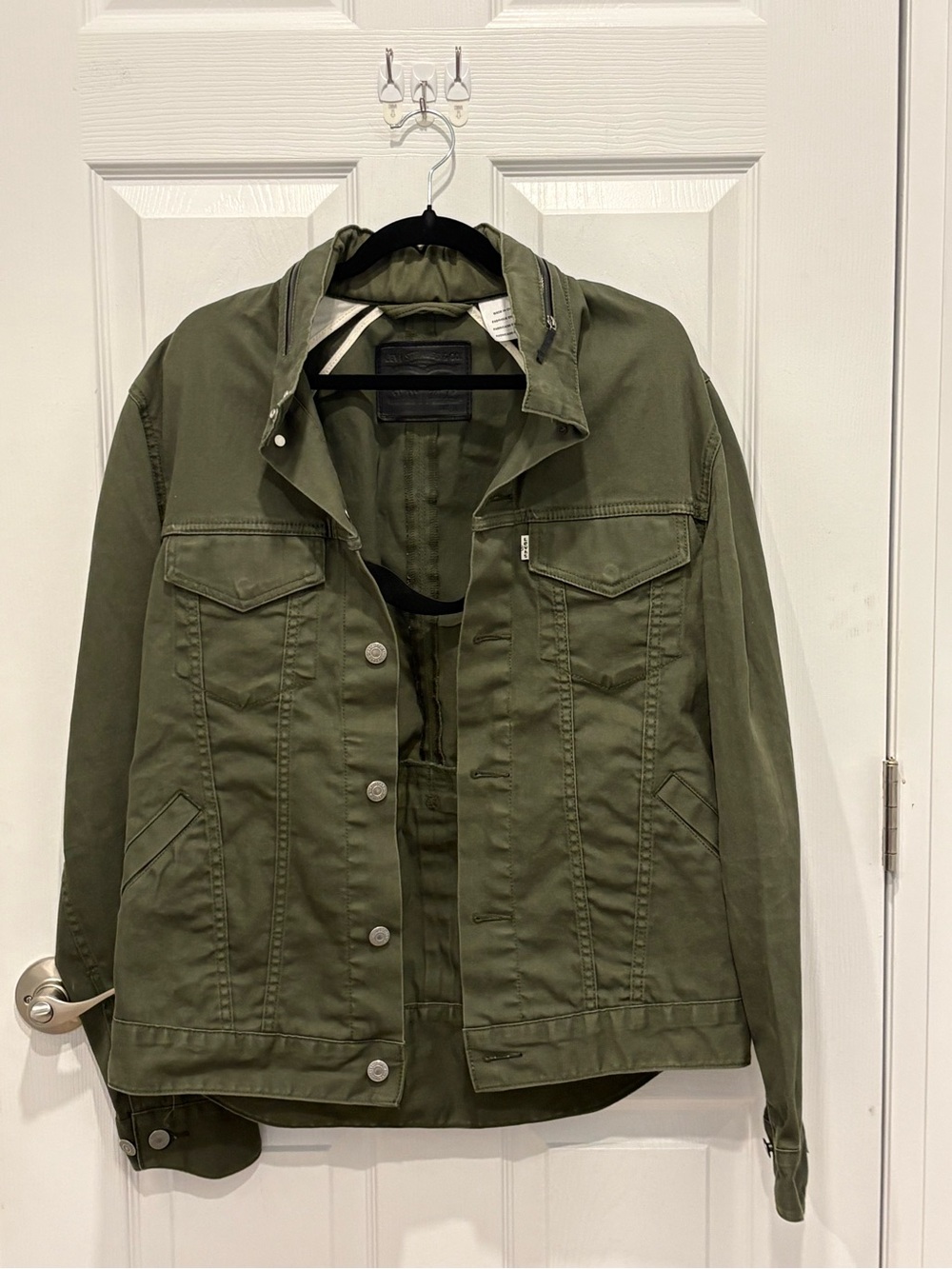 Levis Men's Olive Green Utility Jacket - Classic Casual Coat #1310